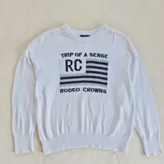 RODEO CROWNS WIDE BOWL アメリカンフラッグセーター Fのサムネイル