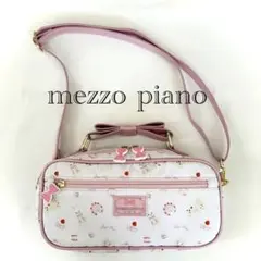 mezzo piano メゾピアノ スイーツ柄 リボン ショルダーバッグ ピンクのサムネイル