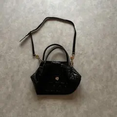 moschino grunge quilting shoulder bag