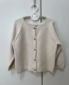 【プチバトー】アイボリー カーディガン 110cm