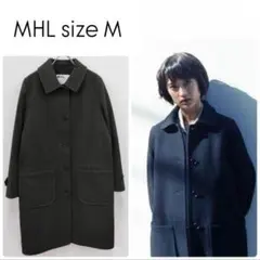 MHL. 門脇麦さん着用 ステンカラー ウールコート マーガレットハウエル M MHL. 門脇麦さん着用 ステンカラー ウールコート マーガレットハウエル