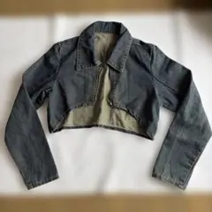 SHEIN DEZYデニム ショート丈 ジップアップ ジャケット