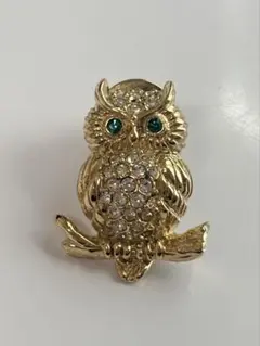 フクロウ ブローチ