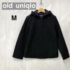 【希少】 OLD UNIQLO フード付きジップアップジャケット M ブラック系