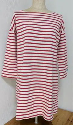 ORCIVAL ボーダーチュニック 七分袖カットソー