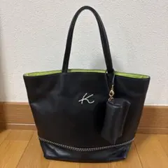 キタムラ Kitamura レザー トートバッグ チャーム コインケース 付き