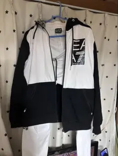 『美品』EA7 ジャージセット ホワイト/ブラック上下セット