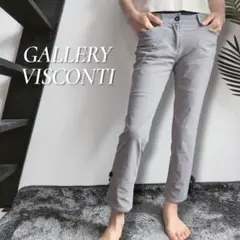 GALLERY VISCONTI 裾リボン 千鳥格子柄カジュアルパンツ サイズ1のサムネイル