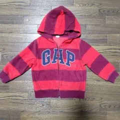 GAP 美品 ストライプ フリースパーカー