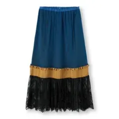 S新品 GU UNDERCOVER レース スカート アンダーカバー ブルー