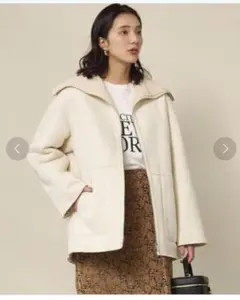 green label relaxing 2WAY ボアフェイクムートンブルゾン