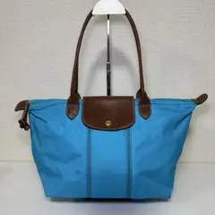 仏製】ロンシャン ルプリアージュ ナイロン トート ネオングリーン 縦 