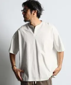 The DUFFER of ST.GEORGE オーバーサイズ ヘンリーネックTのサムネイル