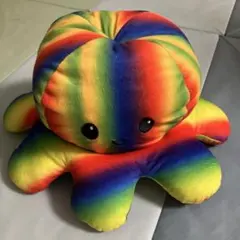 リバーシブルオクトパス　たこ　レインボー　ぬいぐるみ