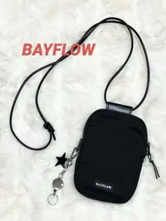 BAYFLOW ブラック スマホショルダーバッグ