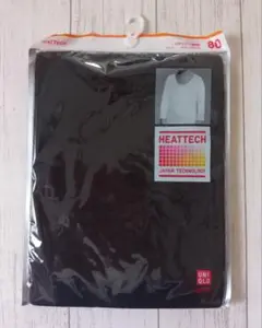 ユニクロ　ヒートテック　UネックT　80cm　長袖　ブラック