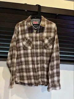Wrangler チェック柄ネルシャツ ブラウン系