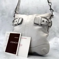 COACH コーチ ショルダーバッグ レザー ホワイト ソーホー クロスボディ