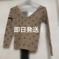 即日発送！エイミーイストワール eimy ー ベージュ Vネック 長袖ニット