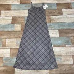 GRL チェック柄キャミワンピース ロング