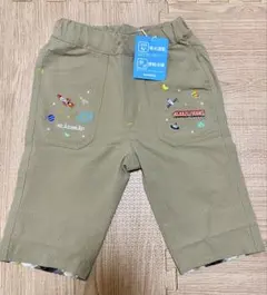 《新品未使用タグ付き》KLÄDSKAP 宇宙刺繍　6分丈パンツ　100cm