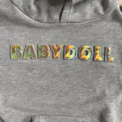 【美品】BABYDOLL ベビードール　フード付きグレーTシャツ　110cm