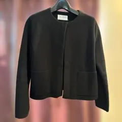 SOI-MÊME ブラック ノーカラージャケット