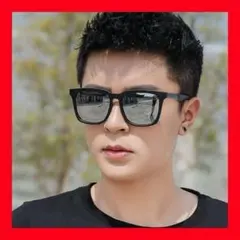 サングラス ユニセックス ボストン型 アウトドア UVカット メガネ 四角