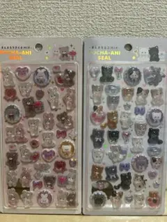 正規品POCHA-ANI SEAL ぽちゃアニシール うさくま　まんまるネコ