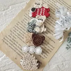 ④ハンドメイドベビーヘアクリップ 気まぐれ【5点セット】