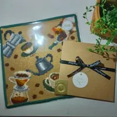 【FEILER 】 コーヒーブレイク柄 ハンカチ 新品 ギフト