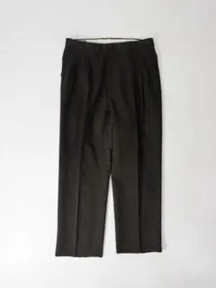 90s 3タック ワイドパンツ スラックス カーキ ヴィンテージ古着