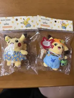 韓国限定 オリーブヤング ピカチュウ ぬいぐるみ 3種セット - メルカリ