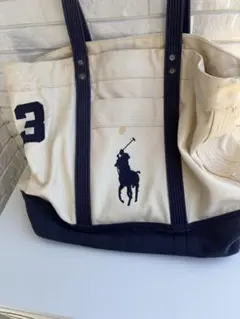 Polo Ralph Lauren トートバッグ アイボリー/ネイビーのサムネイル