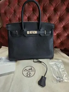 鑑定済 エルメスHERMES バーキン 30 美品ブラック黒シルバー金具 