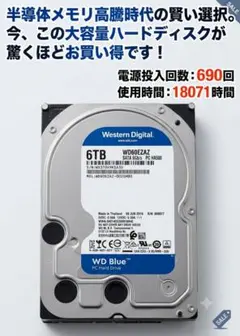 Western Digital WD Blue 6TB HDDのサムネイル