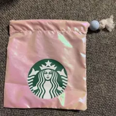 スターバックス ピンク　巾着ポーチ