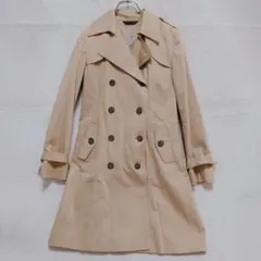 セカンドフロムアイシー ベージュ トレンチコート ダブルボタン ロング