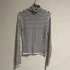 ANGIEボーダータートルネックセーター Lサイズ