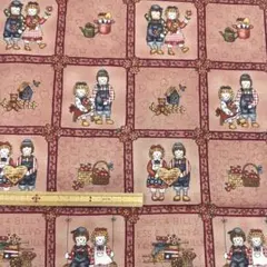 キルトゲイト アメリカンカントリー Bess&Billy プリント 生地 ピンク