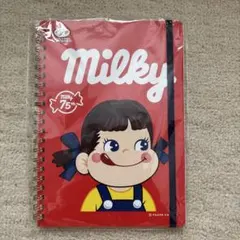 不二家 ミルキー 75周年記念 A5リングノートのサムネイル