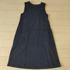 ユニクロ ノースリーブワンピース 紺 150cm