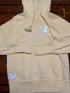 PUMA addidas 裏起毛 パステルイエロー パーカー 希少ワッペン付き