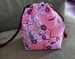 和装用バッグ 花柄 ピンク