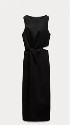【ZARA】カットアウトミディワンピース