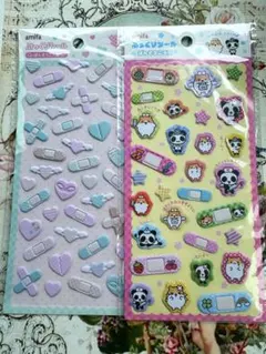 【新品】キャンドゥ❤︎amifa❤︎ぷっくりシール❤︎ばんそうこう風❤︎2種セット