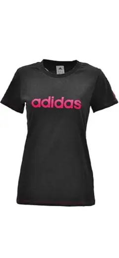 adidas アディダス 黒 OTサイズ ピンクロゴTシャツ☆未使用☆タグあり