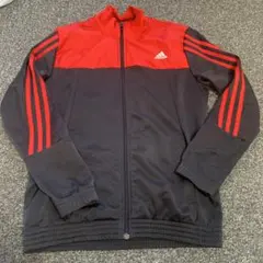 adidas ジャージ 黒/赤 3本ストライプ