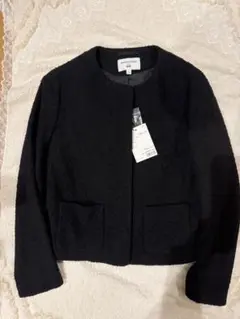 UNIQLO CARINE ROITFELD ノーカラージャケット ブラック