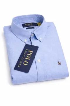 POLO RALPH LAURENライトブルー 長袖シャツ Mサイズ新品タグ付き